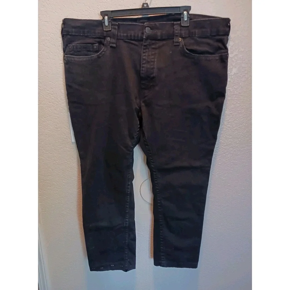 True Religion Geno Relaxed Slim Jeans Men's 44x28 Black Stretch Denim *Altered